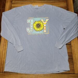 Girlie Girl Originals LS Blue Tee (Comfort Colors) "JOY" - Size 2XL